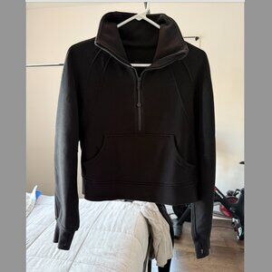 Lululemon Womens Black Scuba Half Zip Funnel Neck Sweatshirt XS/S